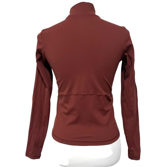 FLX Affirmation Full Zip Athletic Jersey Knit Stretch Jacket Chic Burgundy Sz XS - Picture 5 of 7